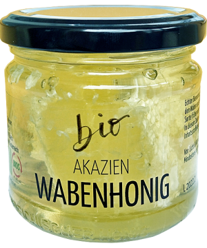 Bio-Akazienhonig mit Wabe 250g